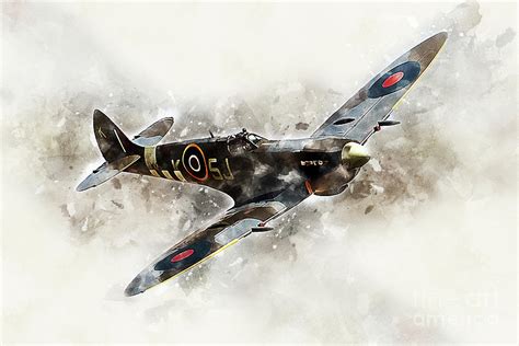 Spitfire Mk LFIXe - Painting Digital Art by Airpower Art - Fine Art America