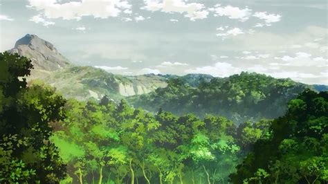 Anime Forest, Scenery, Forest, Anime, Mountain, Nature, HD wallpaper ...