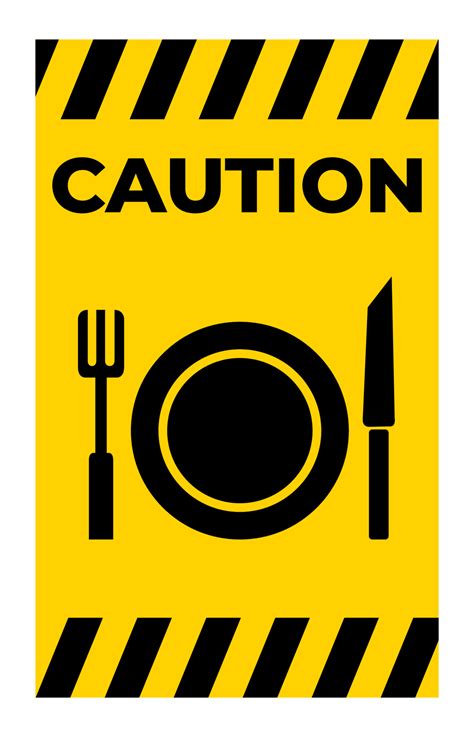 No Eating Symbol Sign Isolate On White Background 4342757 Vector Art at ...