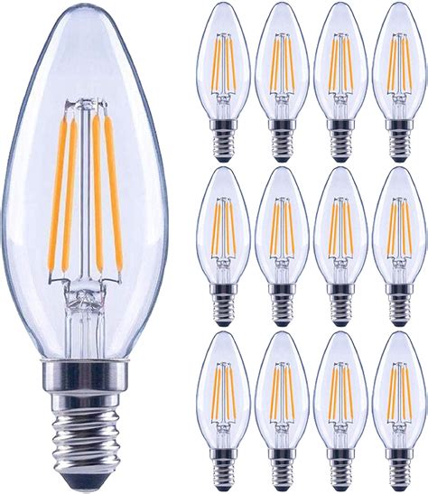 EcoSmart Easy Install Chandelier Dimmable Lightbulbs, 12-Pack