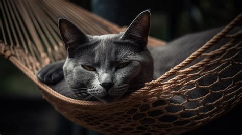 Premium Photo | A cat in a hammock with the word cat on it