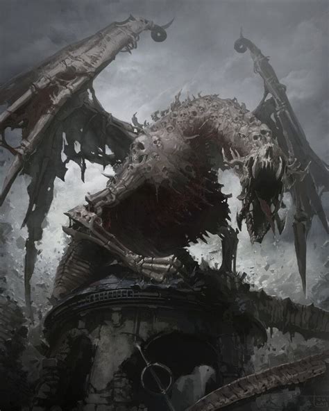 ArtStation - Skull Dragon, Mintoucan _ Fantasy Animal, Fantasy ...