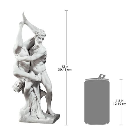 Design Toscano Hercules and Diomedes Statue 1550 Bonded Natural Marble ...