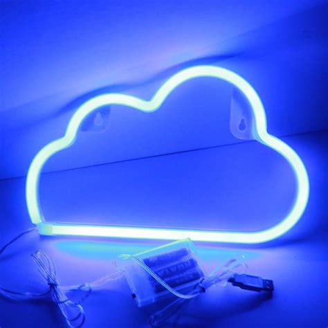 Blue Neon Cloud - Neon Cloud Sign | Tapestry Girls