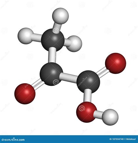 Pyruvic Acid Molecular Structure Isolated On White Royalty-Free ...