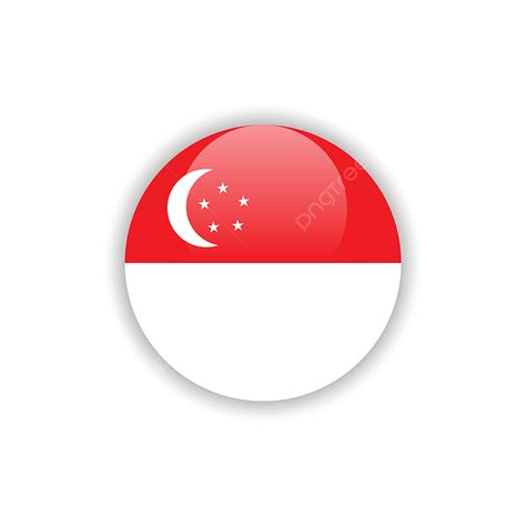 Singapore Flag Vector PNG Images, Button Singapore Flag Vector Template ...