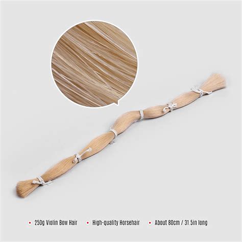 250g 80cm Long Violin Bow Hair High quality Horsehair Fiddle Bow Hair ...