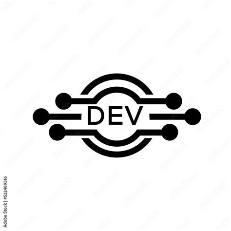 DEV letter logo. DEV best white background vector image. DEV Monogram ...