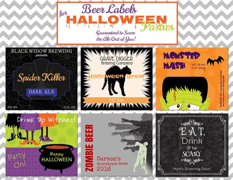 Goulishly Good Halloween Wine Label & Beer Label Ideas