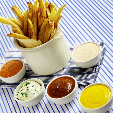 Homemade French Fries with Five Dipping Sauces recipe | Epicurious.com