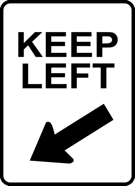 Clipart - Keep Left Sign