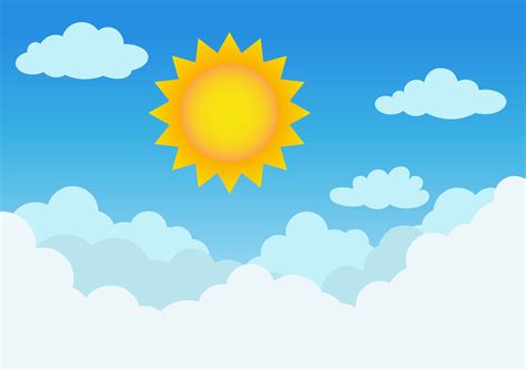 Sunny and cloudy with blue sky background - vector illustration 538537 ...