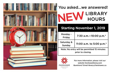 New Library Hours! Open Saturday & Sunday Beginning november 1