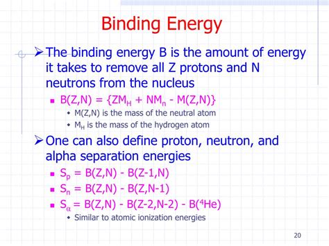 Binding Energy