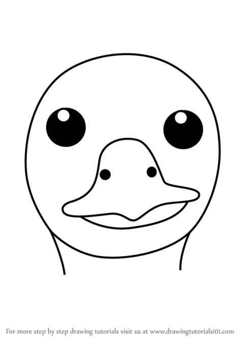 How to Draw a Goose Face for Kids (Animal Faces for Kids) Step by Step ...