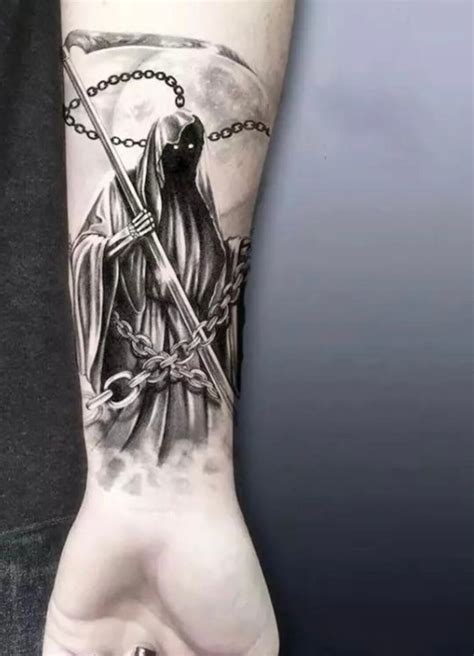 Large Black Grim Reaper Temporary Tattoo Click for More Details ...