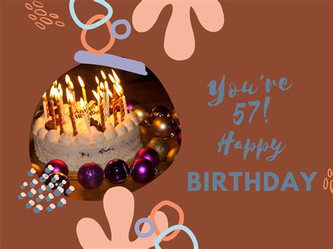 Happy 57th Birthday Card 5 Freeecards | Images and Photos finder