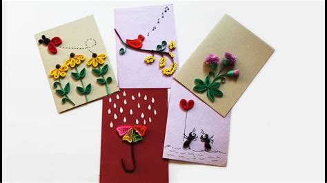 Easy Quilling Cards Designs