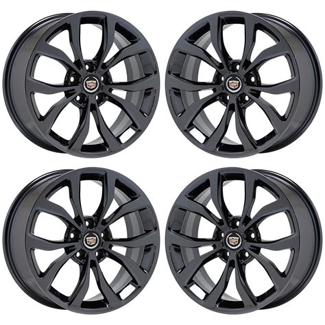 18x8" 18x9 Cadillac ATS Coupe Black Chrome wheels rims Factory OEM set ...