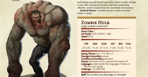 Zombie Hulk.pdf | Dungeons and dragons homebrew, Dungeons and dragons ...