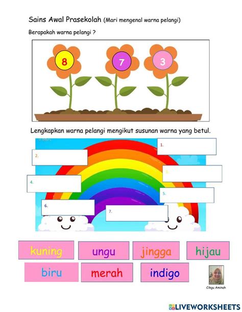 Nama Warna Pelangi Worksheet Live Worksheets, 42% OFF