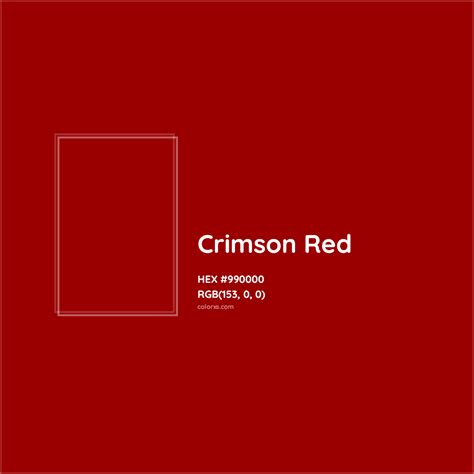 About Crimson Red - Color codes, similar colors and paints - colorxs.com