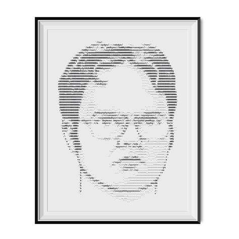 Pam's ASCII Art Project Dwight Schrute Face Poster 11 x 14 - Walmart.com