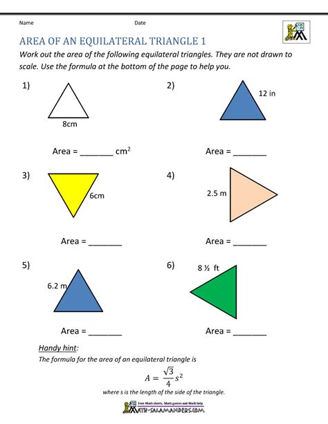 Area of Equilateral Triangle