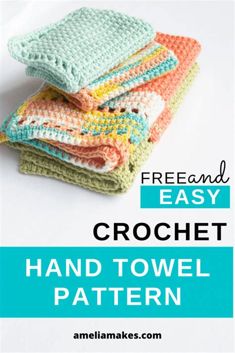 The Trevi Hand Towel- Free Crochet Pattern - Amelia Makes