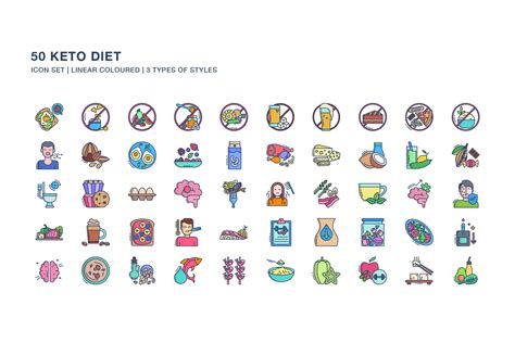 Keto Diet Icon Set - Design Cuts