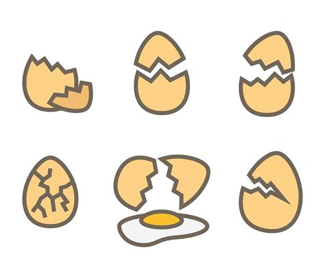 Broken Egg Vector Icon 166102 Vector Art at Vecteezy