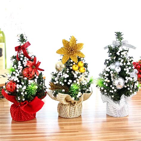 20cm Christmas Tree Decorations Mini Christmas Tree Xmas Ornaments for ...