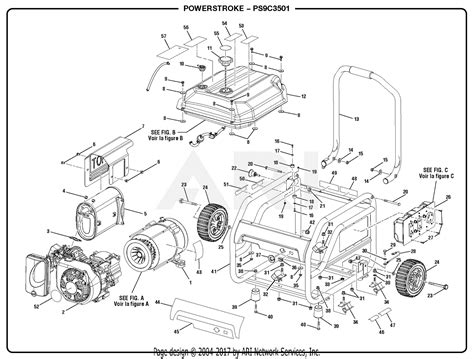 Homelite PS9C3501 PowerStroke 3,500 Watt Generator Parts Diagram for ...