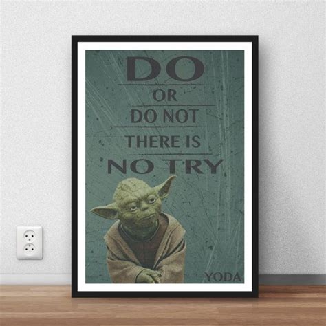 Yoda Quote - 'Do or do not, there is no try' wall art illustration ...