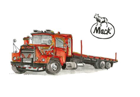 MACK TRUCK Mack Trucks, Urban Sketching, Sketchers, Illustration Art ...