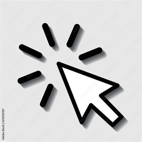 mouse cursor symbol - arrow click pointer illustration isolated Stock ...