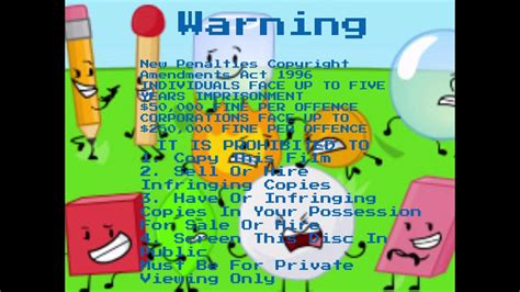 Opening To BFDI 2012 DVD (CARTOON KIDS VERSION) - YouTube