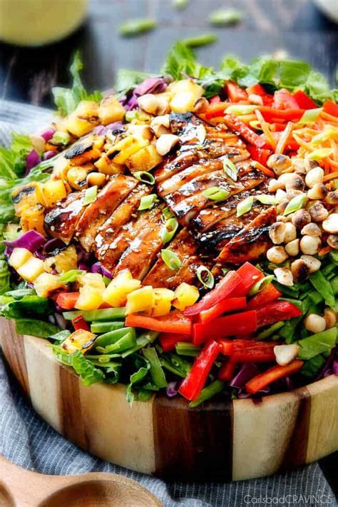 Teriyaki Chicken Salad with Pineapple Sesame Dressing