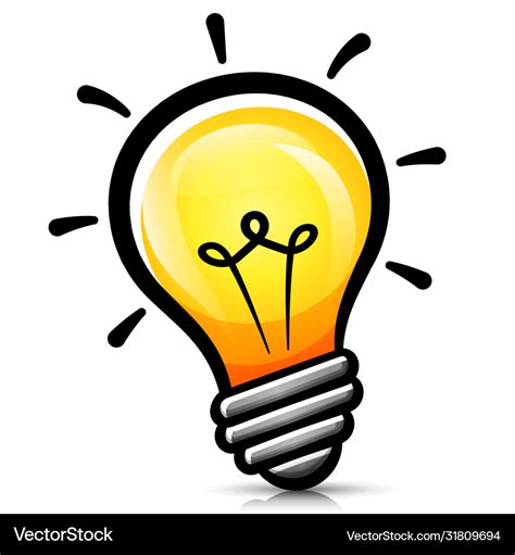 Light bulb cartoon isolated Royalty Free Vector Image