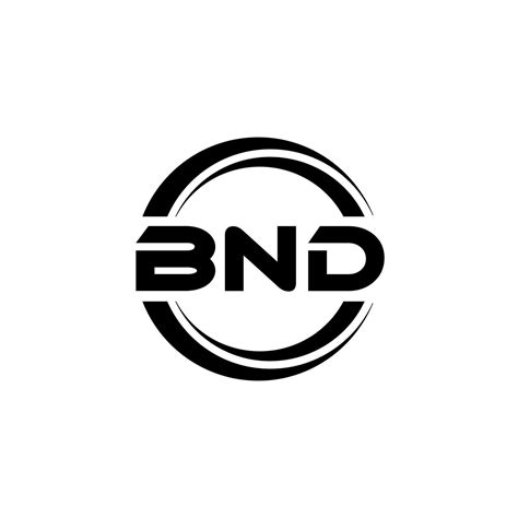 BND letter logo design in illustration. Vector logo, calligraphy ...