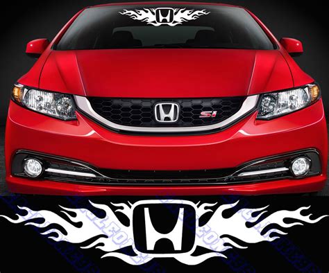 (1x) Honda Racing Decal Sticker Car Window Windshield Bumper Car Decals ...