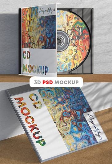 Free CD Mockup in PSD - 10032599 | by ElegantFlyer