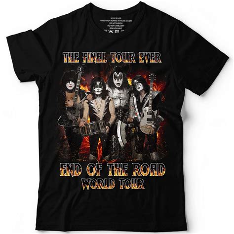 Kiss Rock Band End Of The Road Anniversary Fan Tour Customized T Shirt ...