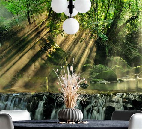 Heavenly nature waterfall mural - TenStickers