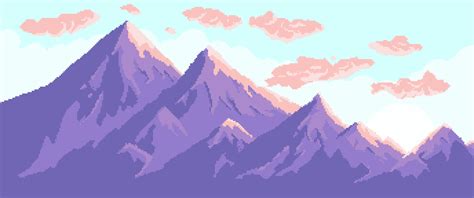 [OC][CC] Pink Mountains : PixelArt