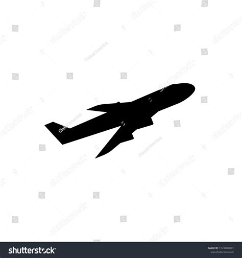 Flying Airplane Icon Side View Plane Stock Vector (Royalty Free ...