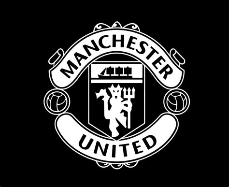 Manchester United Football Club Logo Symbol Black And White Design ...