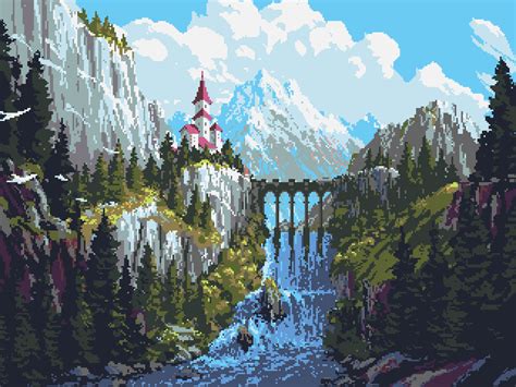 Philipp Urlich - Fantasy Artwork - Landscape Pixelart