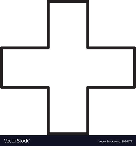 Medical cross symbol Royalty Free Vector Image