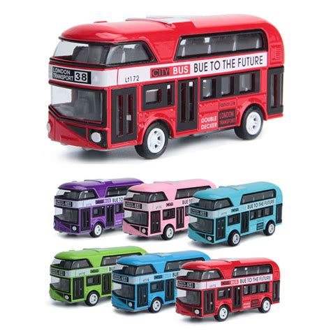 1:43 Car Model Double-decker London Bus Alloy Diecast Vehicle Toys For ...